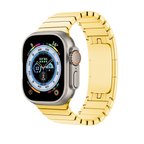 Gpack Apple Watch Ultra 2 Kordon Yandan ÇıtÇıtlı Metal Parçalı Çizgi Dizayn KRD35
