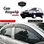 Fiat Tipo 1993-2000 Uyumlu Mugen Cam Rüzgarlığı Seti Piano Black 4'lü İthal