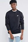 Nike Sportswear Club Crew Standart Kesim Siyah Erkek Sweatshrit