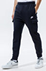 Nike Nsw Clup Fleece Şardonlu Erkek Siyah Kargo Eşofman Altı