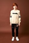 Equality Nakış Detaylı Erkek Çocuk Sweatshirt Taş