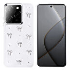 Gpack İnfinix Hot 40 uyumlu Kılıf Kenarlar Airbagli Simli Şeffaf Kutup Kapak