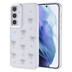 Gpack Samsung Galaxy A55 uyumlu Kılıf Kenarlar Airbagli Simli Şeffaf Kutup Kapak