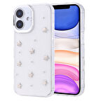 Gpack iPhone 11 uyumlu Kılıf Kenarlar Airbagli Simli Şeffaf Kutup Kapak