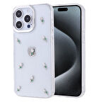 Gpack iPhone 15 Pro Max uyumlu Kılıf Kenarlar Airbagli Simli Şeffaf Kutup Kapak