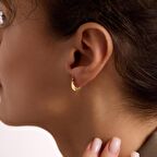 14 Ayar Altın İtalyan Enli Halka TEKLİ Küpe