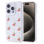 Gpack iPhone 15 Pro uyumlu Kılıf Kenarlar Airbagli Simli Şeffaf Kutup Kapak