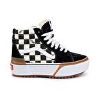 Kadın Keten Ayakkabı VN0A4BTWVLV1 VANS UA SK8-Hi Stacked (Checkerboard) multi/true white