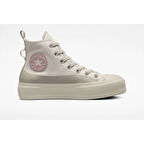 Converse A04262C Chuck Taylor All Star Lift Platform Kadın Bej Sneaker Günlük Spor Ayakkabı