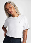 Converse 10027625.022 SPORTY BOXY T-SHIRT Gri Yuvarlak Yaka Regular Fit Düz Kadın T-Shirt