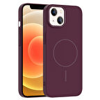 Gpack Apple iPhone 14 uyumlu Kılıf M-Safe Şarj Özellikli Ruby Kapak