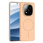 Gpack Xiaomi Redmi Note 14 Pro 4G uyumlu Kılıf M-Safe Şarj Özellikli Ruby Kapak