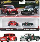 1:64 Hot Wheels Premium Car Culture 2'li Paket Morris Mini & 67 Austin Mini Pickup HBL96 - JBK97