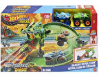Hot Wheels Monster Trucks Sharks vs Dinos Dragon Demolition Track Set JFR06