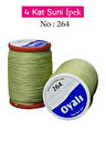 Oyalı 4 Kat Suni İpek İplik İğne Oyası Boncuk İpi Tığ Oyası No:264