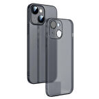 iPhone 14 Plus 6.7inch Frosted Glass Şeffaf Kamera Korumalı Kılıf