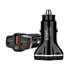 ALLY PD62 2xType-C + USB 78W Araç Çakmaklik Hizli Sarj Aleti Araç Sarji