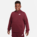 Nike Sportswear Hoodie Club Çocuk Bordo Sweatshirt