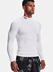 Beyaz Erkek Yuvarlak Yaka Compression Fit T-Shirt 1366072-100 UA CG Armour Comp Mock