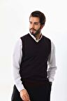 Pelikan Erkek V Yaka Yün Süveter 4P13 Bordo
