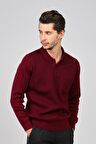 Haki Triko Erkek Polo Yaka Kazak 6080013 Bordo