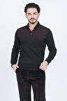 Raymons Erkek Desenli Polo Yaka Triko Sweat 6782258 Bordo