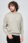 Ida Erkek Lambswool V Yaka Kazak 0593130 Gri