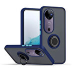 Gpack Vivo V40 5G uyumlu Kılıf Montreal Yüzüklü Mıknatıslı Kamera Korumalı Silikon