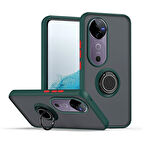 Gpack Vivo V40 5G uyumlu Kılıf Montreal Yüzüklü Mıknatıslı Kamera Korumalı Silikon