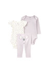 Carter's Layette Kız Bebek Body Pantolon Set 3'lü Paket