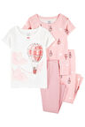 Carter's Küçük Kız Çocuk Pijama Set 4'lü Paket 2S379910