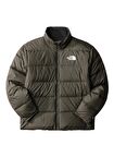 The North Face Yeşil Erkek Çocuk Fermuarlı Uzun Kollu Düz Mont NF0A7WOQ21L1 TEEN REVERSIBLE NORTH