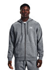 Under Armour Gri Erkek Kapüşonlu Sweatshirt 881-012 UA Essential Fleece FZ Hood