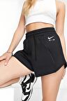 Nike Sportswear Air High-Rise Yüksek Belli Bol Kesim Siyah Kadın Şort