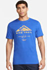 Nike Dri-Fit Running Trail Mavi Erkek Spor Tişört