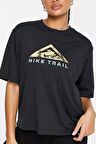Nike Dri-FIT Trail Bol Kesim Siyah Kadın Spor Tişört