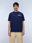Napapijri S-SOL SS-NP0A4I13B2Q1 Lacivert Yuvarlak Regular Fit Baskılı Erkek T-Shirt