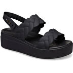 Crocs Brooklyn Woven Low Wedge Kadın Terlik 209977-060 Black