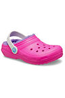 Crocs 207010 Classic Lined Clog K Pembe Çocuk Terlik
