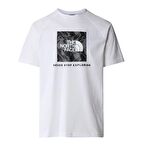 M S/S RAGLAN REDBOX TEE White