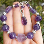 1965 Ametist el yapımı bileklik