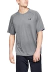 Under Armour 1382796-025 UA Tech Textured SS Gri Erkek Bisiklet Yaka Oversize T-Shirt