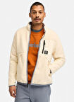 Krem Erkek Düz Yaka Normal Kalıp Ceket TB0A62EBEFL1_Sherpa Fleece Jacket