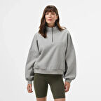 Elevated Double Knit Loose Mock Neck