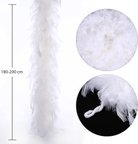 Beyaz Renk Kabarık Kalın Otriş Boa Tüy 6 cm Genişlik 180-200 cm Uzunluk