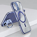 Gpack iPhone 16 uyumlu Kılıf Wlons Magsafeli Renkli Çerçeve Standlı Efsane Kapak