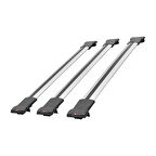 Volkswagen T6 Caravelle 2015-2024 Arası ile Uyumlu FLY Model Ara Atkı Tavan Barı Gri 3 Adet