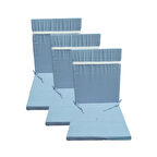 3'adet*Arkalıklı*fermuarlı*sünger dolgulu*sandalye minderi 