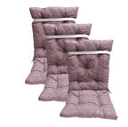 3'adet*slikon elyaf dolgulu*Arkalıklı*yıkanabilir*sandalye minderi 