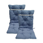 2'adet*slikon elyaf dolgulu*arkalıklı*yıkanabilir*sandalye minderi 